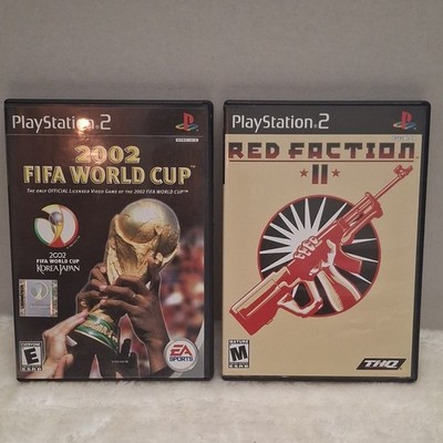 Lot of 2 EA Sports, THQ 2002 FIFA World Cup & Red Faction II PlayStation Manuals