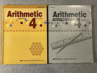 Abeka 4th Grade Math Arithmetic 4 Work-text Teacher Answer Key,Test Book