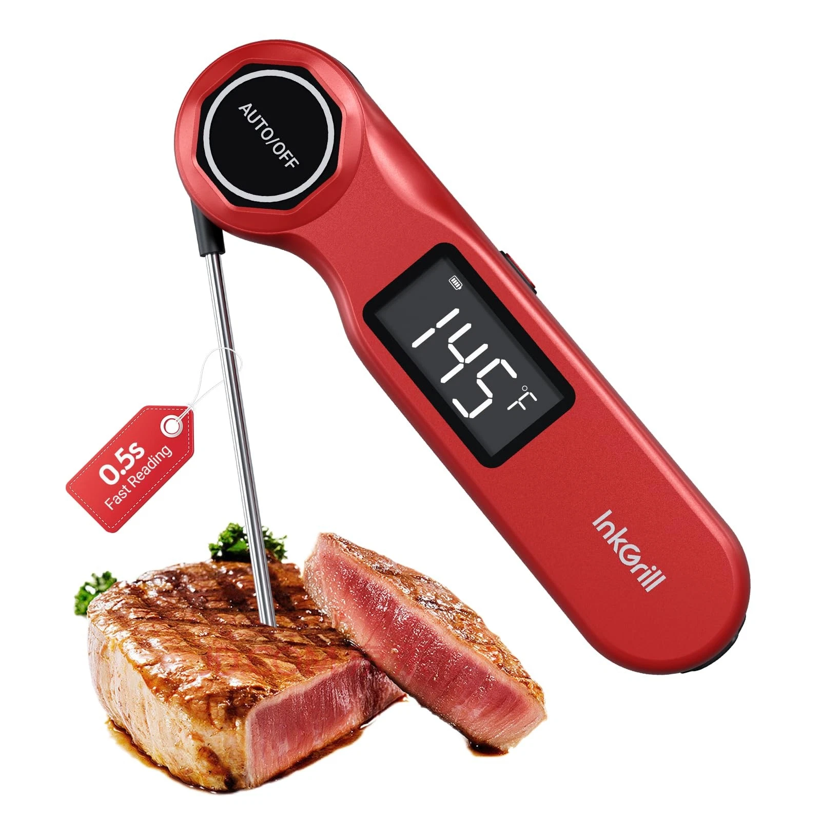 Professional Meat Thermometer Digital 0.5s Instant Read Thermometer ±0.5°F Ac...