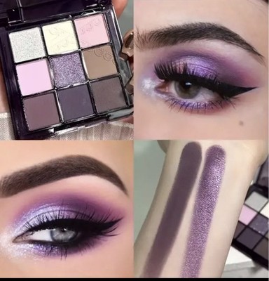 Tingphe 9 Farben LILA LIDSCHATTEN PALETTE lange getragen samtig und hochpigmentiert