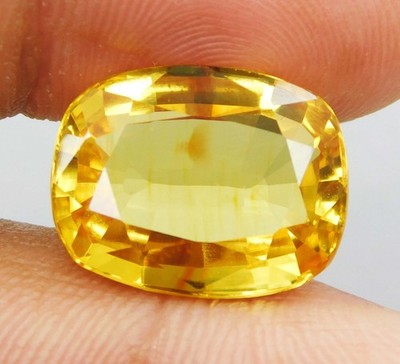 Certified Natural Ceylon orange Sapphire 8.10 Ct Stunning  cushion  Cut Gemstone