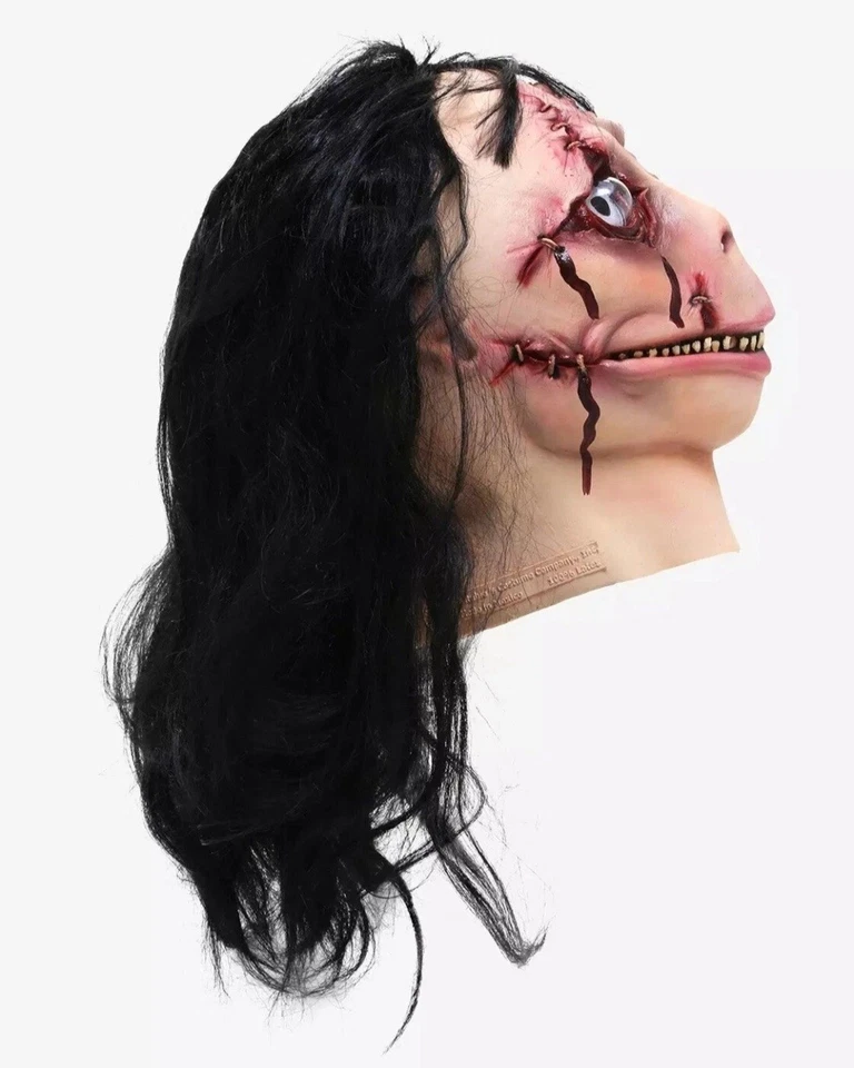 Screen Stalker Mask Creepypasta Fancy Dress Up Halloween Adult Costume Accessory - Image 3 of 4