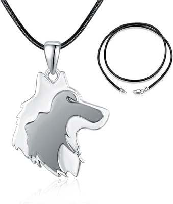 Wolf Kette Sterling Silber Wolf Tag Halskette Wolf Halskette mit Anhänger Wolf S
