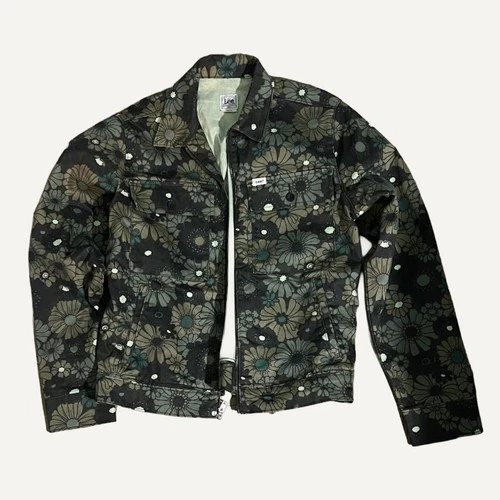 Lee Workwear Men's Green Floral Print Zip Jacket M - product listing photo