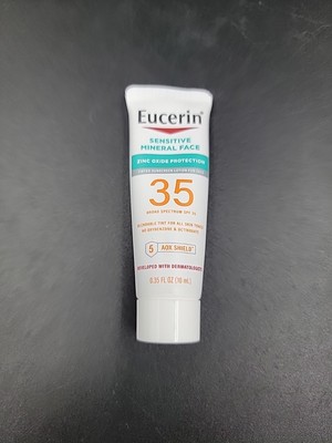 Eucerin Sensitive Mineral Face SPF 35 TINTED Sunscreen for face .35fl Oz 10ml