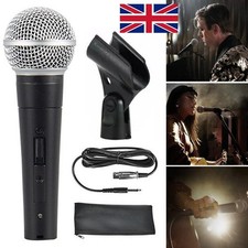 Fit For Shure SM58 Dynamic Vocal Microphone Wired Mic with Switch With Cable UK
