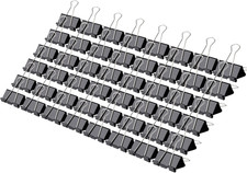 Binder Clips, Medium Clips,48 Pcs,1.25 Inch,Black Metal Binder Clips and Paper C