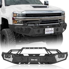 Front Bumper Steel W Winch Plate Light Fit 15-19 Chevy Silverado 2500hd 3500hd