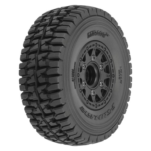 Proline PRO1024811 Mirage TT 2.2"/3.0" BELTED SC Tires Mounted on Raid Black 6x3 - Picture 2 of 6