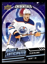 2022-23 Upper Deck Credentials - #HA-8 Dylan Holloway - Edmonton Oilers