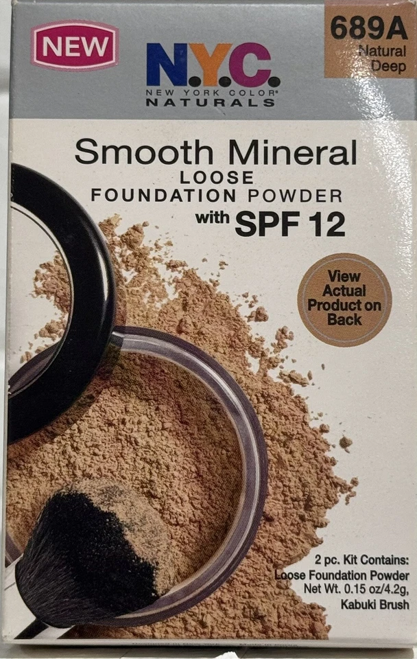 NYC  New York 689A Natural Deep Smooth Mineral Loose Foundtion Powder 2 “PACK” - Image 2 of 4