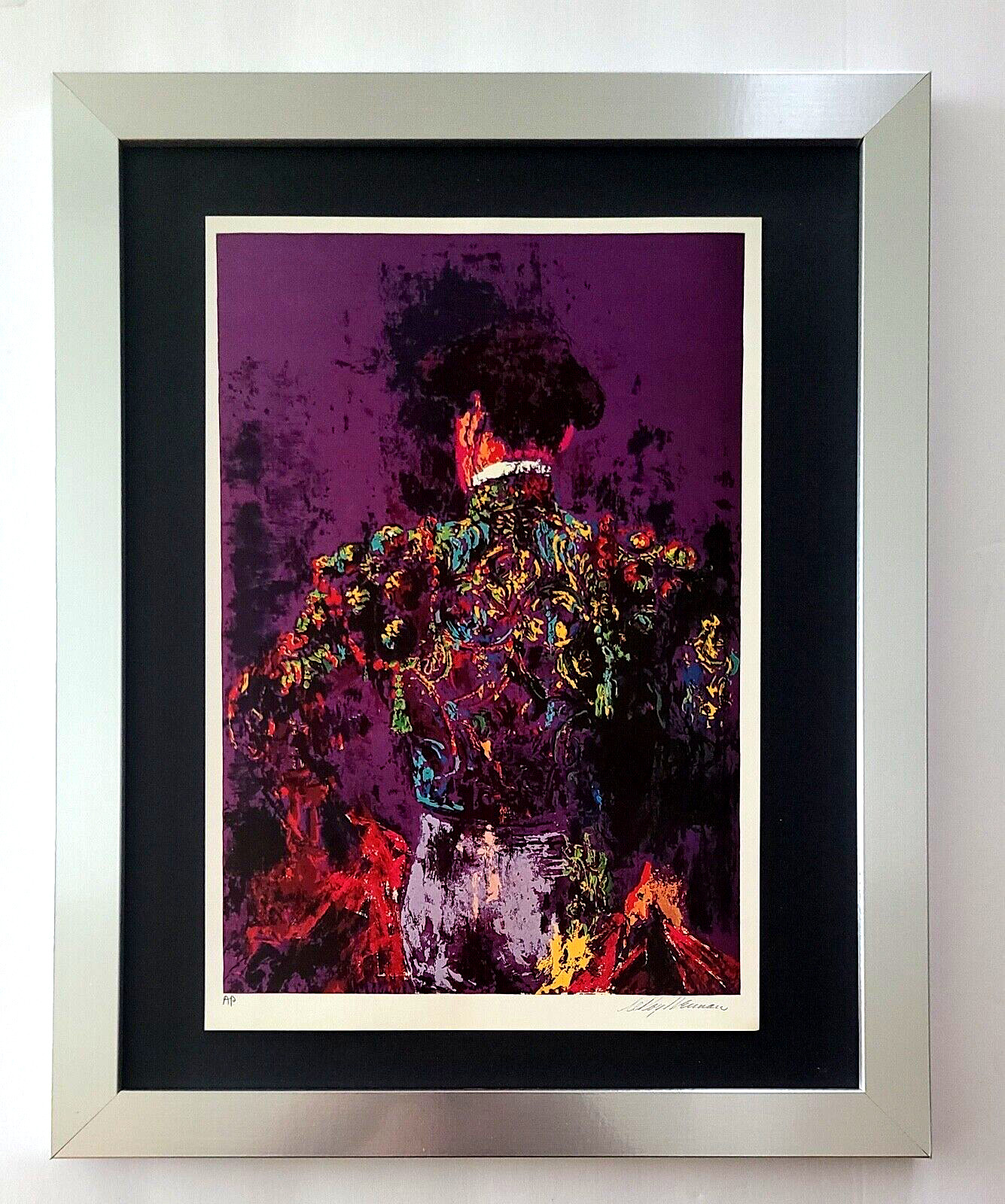 LEROY NEIMAN +  MATADOR BULLFIGHTER + CIRCA 1990'S + SIGNED PRINT FRAMED