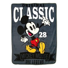 Disney's Mickey Classic Vintage Micro Super Plush Throw Blanket 46x60''