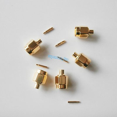 10X SMA Male Plug Center Solder Semi-Rigid For RG405 0.086'' Cable RF Connector
