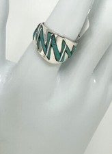 Turquoise Network Sterling Silver Turquoise R...