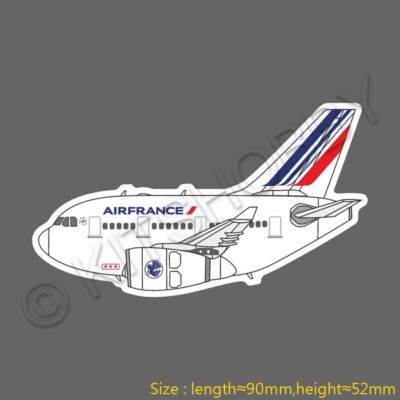 Airbus A330 Air France Egg Plane Q Logo Sticker (Size 9 cm x 5.2 cm)