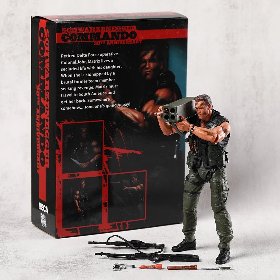 Figurine NECA Ultimate Commando John Matrix de 18cm pour collectionneurs