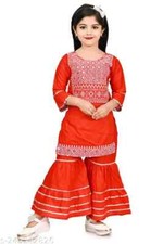 Indian Traditional Girls Festive Party Kurti Sarara set