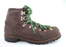 Vtg Early Vasque VOYAGEUR Hiking Mountaineering Boots Brown Lace-Up Men's 10 N *