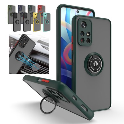 For Xiaomi Redmi 13C/Note 11/12 Pro Case Ring Armor Shockproof Stand Phone Cover