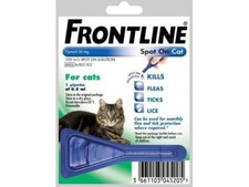 frontline spot on flea & tick treatment for cats 6 pipettes