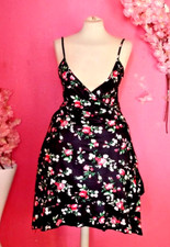 WOMEN PLUS SIZE FLORAL V NECK SLEEVELESS TEA DRESS ( SIZE 3XL )
