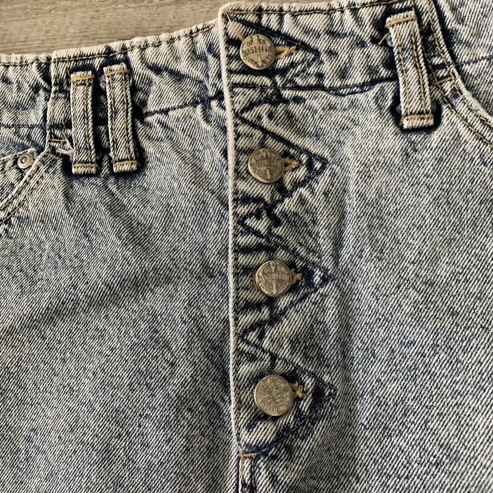 Falda vaquera Code Bleu de colección para mujer talla 11/12 jeans lavados con ácido botón mosca lápiz Foto 2 de 4