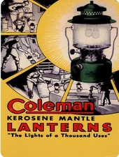 Coleman Lanterns 9" x 12" Metal Sign