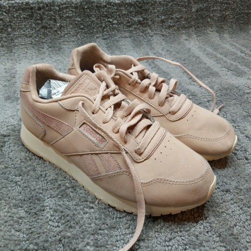 peach reebok trainers