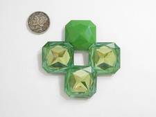 Ultra Apple Green Moonlight UNF 23mm Swarovski Art 4675 Square Fancy Cut Stone