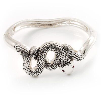 Silberfarbener Schlangenmode Armreif Armband
