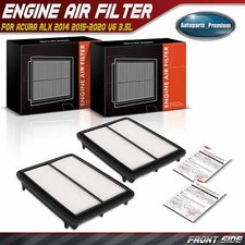 2x Engine Air Filter for Acura RLX 2014 2015 2016 2017-2020 V6 3.5L Rigid Panel