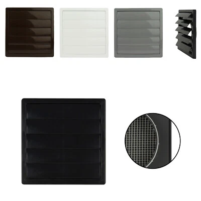 MKK Lamellengitter Lüftungsgitter Insektennetz Kunststoff Wetterschutz 170 x 170 mm