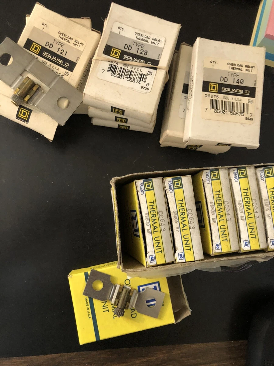 Square D Overload Relay Thermal Units DD 121 128 140 CC64.3 NEW  