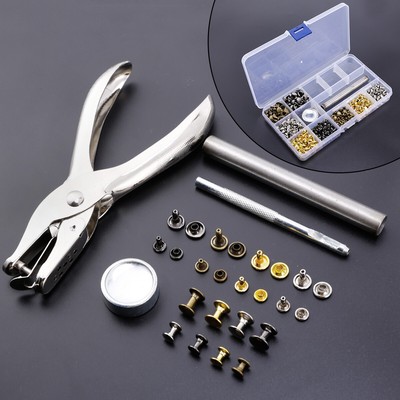 rivet tool tubular leather fixing rivets diy cap double studs metal