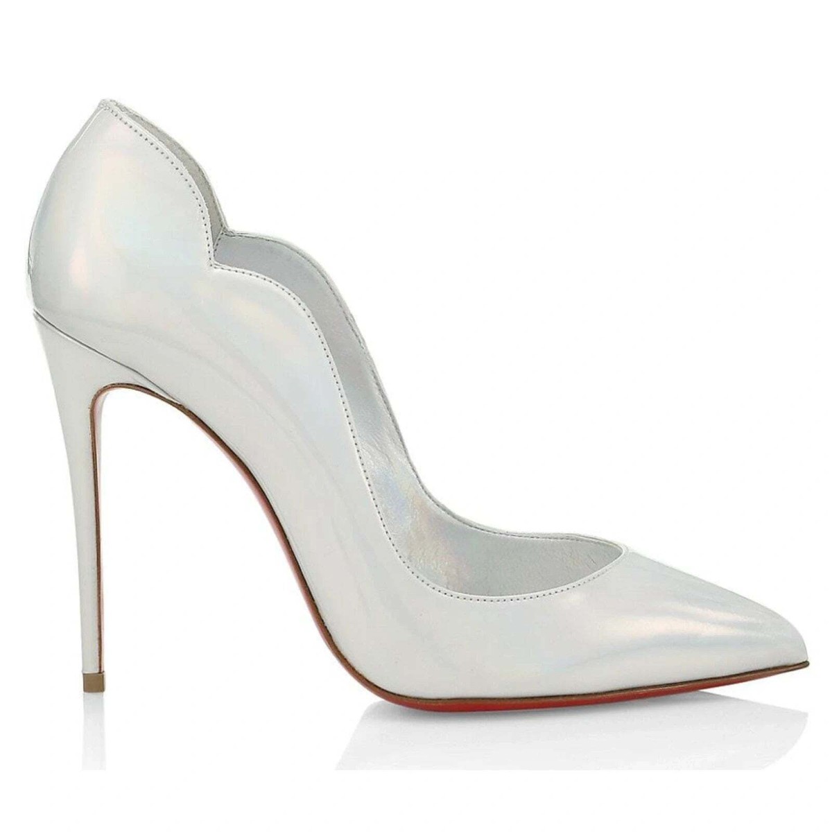 Christian Louboutin Hot Chick 100 Bianco White Patent Psychic AB