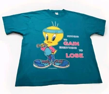 Vintage 90s Tweety Bird Tee Shirt Single Stitch Made In USA Sun Sportswear M/L