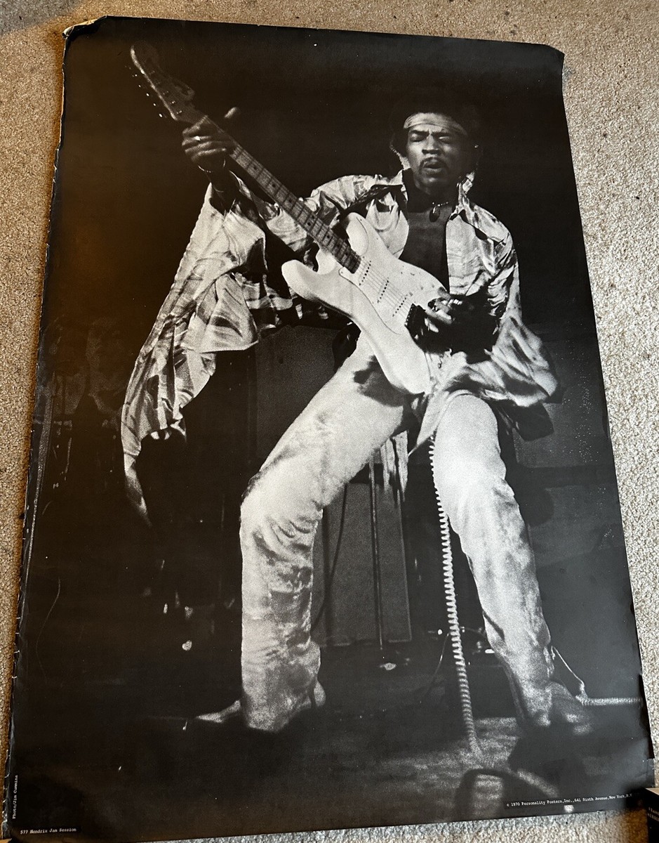 絵画 flk046270 JIMI HENDRIX – rare vtg original 1970 personality 29x41