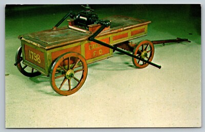 Fire Truck Engine - Fireman Postcard - Firemen's Home New York - Hudson