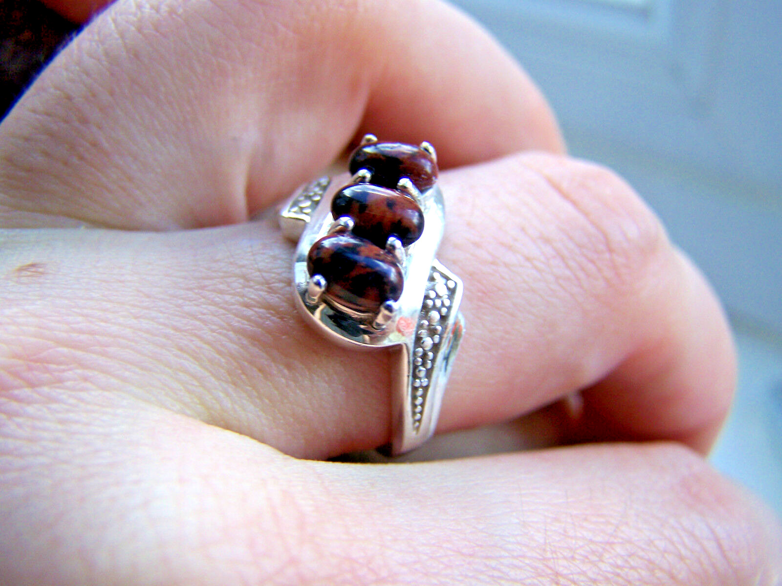 GORGEOUS 925 SOLID STERLING SILVER AGATE TRILOGY … - image 3