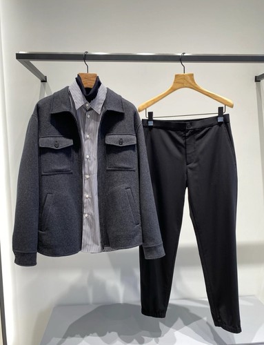 NWT Theory Men’s Vena Double Face Wool and Cashmere Zip Up Jacket SZ Large $645