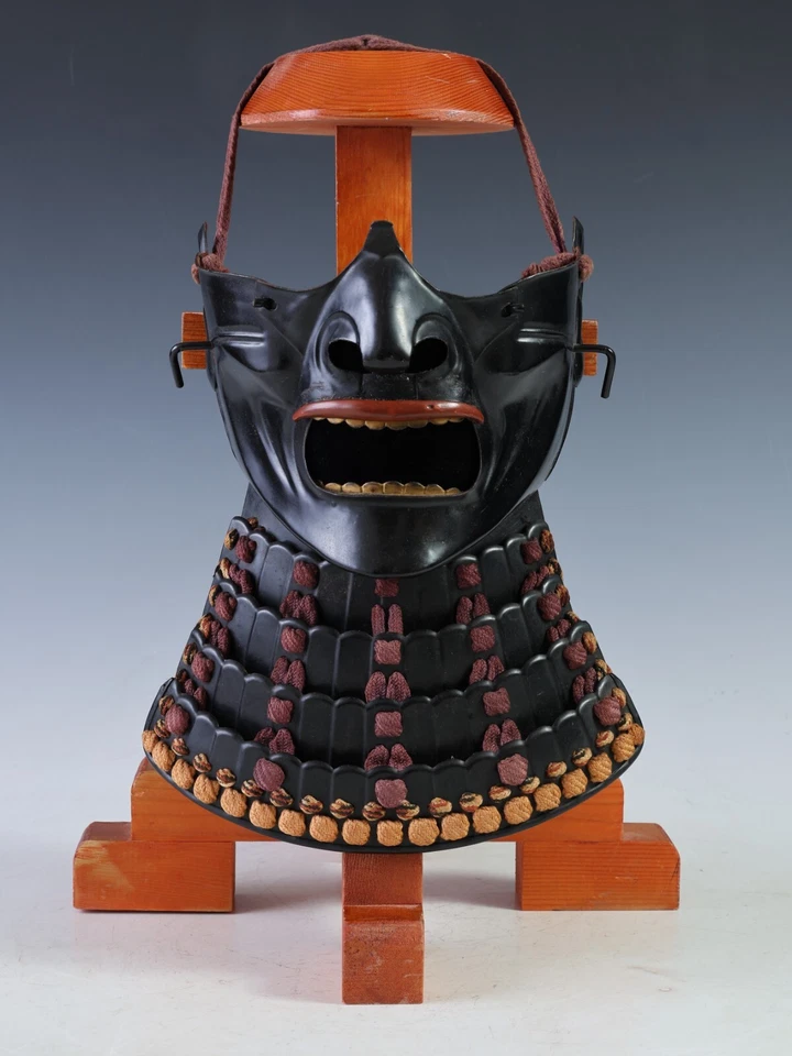 Vintage Japanese Samurai Black Power Menpo -Wearable- Marutake Product Tsushima - Image 3 of 4