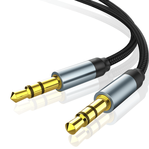 Aux Cable Audio Lead 3.5mm Jack to Jack Stereo Male for Car PC Phone 1m to 5m - Afbeelding 1 van 14