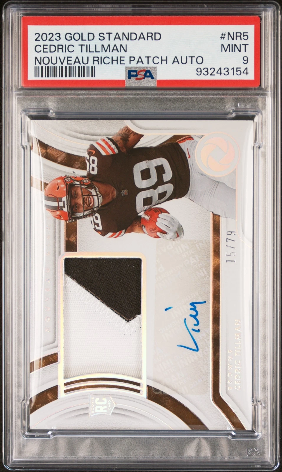 Cedric Tillman Panini Gold Standard Nouveau Riche Patch Autographs #NR5 Base