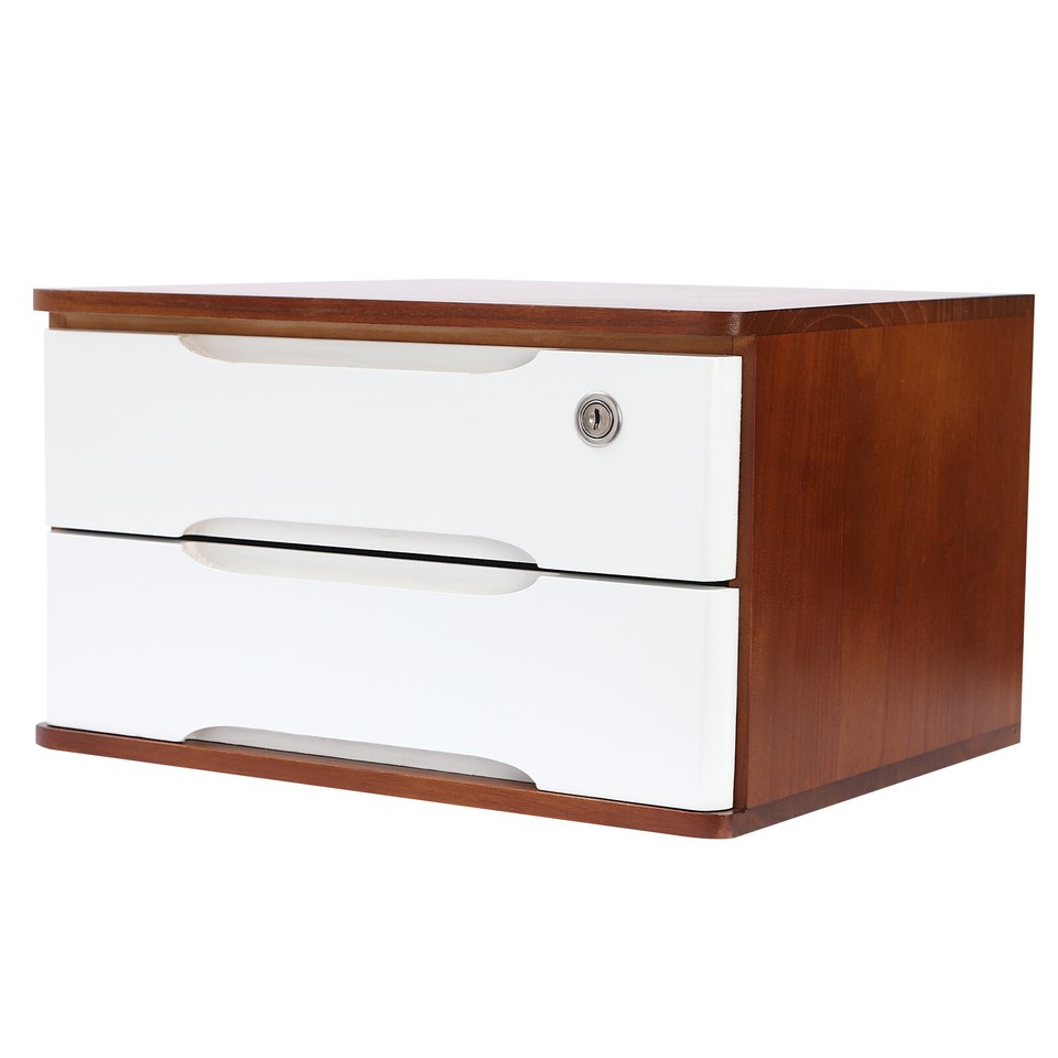 Wooden Desktop Storage Box, Desk Organizer, Desktop Storage Box with ...