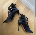 Alaia Black Suede Cross Cross Heels SIZE 39 — photo 3
