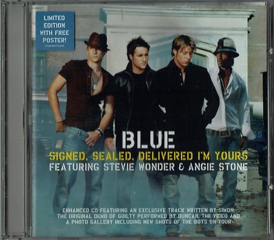 BLUE - 5'' CD - Signed, Sealed, Delivered.. Limited.  Stevie Wonder & Angie Stone