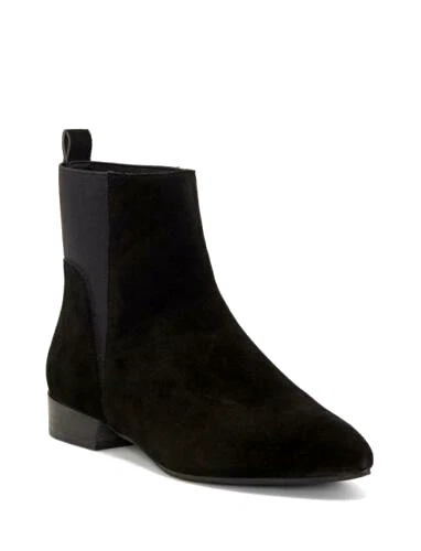 Lucky Brand LK Gleldo Booties Black Oiled Suede Brand New