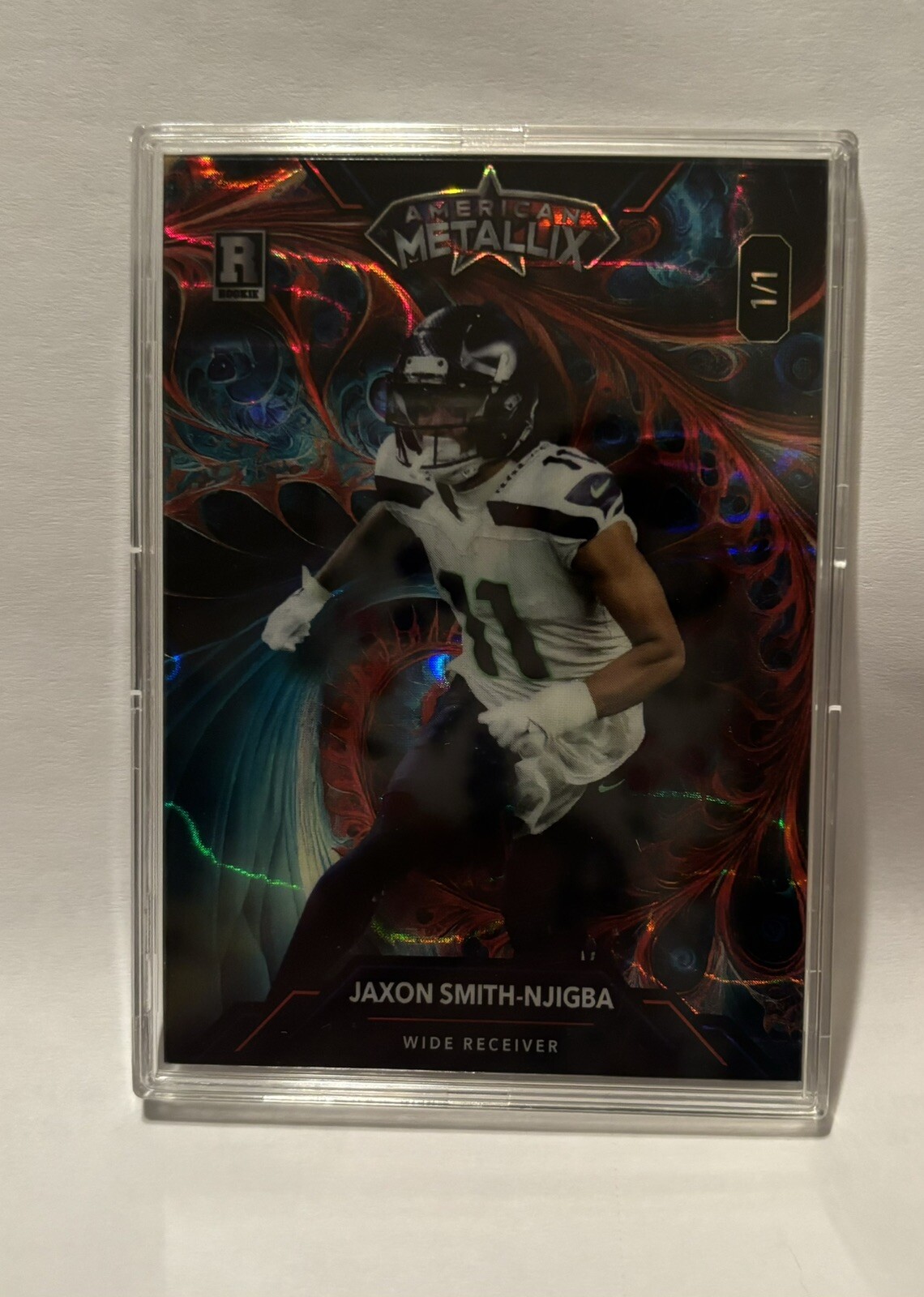 Wild Card Jaxon Smith-Njibra 1/1 Rookie American Metallic