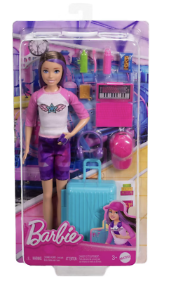 Barbie Skipper Doll Black Hair/Brown Eyes Travel Set Toy New with  Box